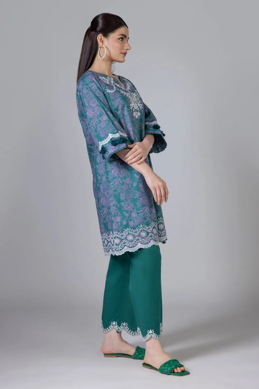 2 Piece | Kurta & Pants | Color Navy blue