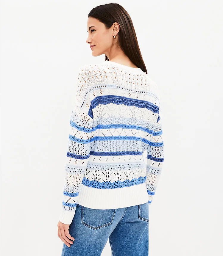 Mixed Pointelle Sweater