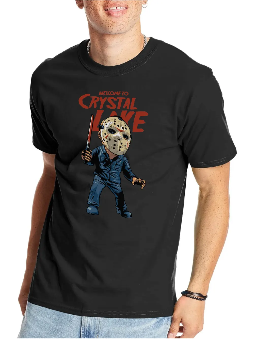 WEKCOME TO CRYSTAL LAKE VINTAGE GRAPHIC  TEE