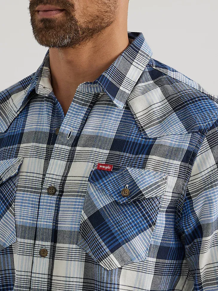 MEN'S COWBOY WASH PLAID SHIRT IN PHEASANT ORANGE