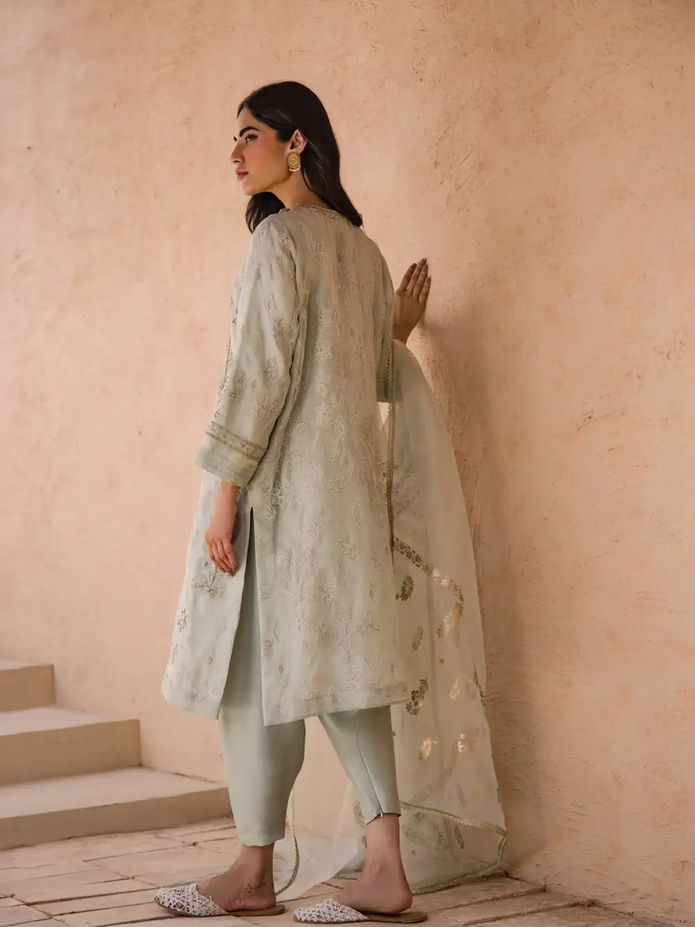 ALISHA KURTA W/ SKINNY SHALWAR & DUPATTA