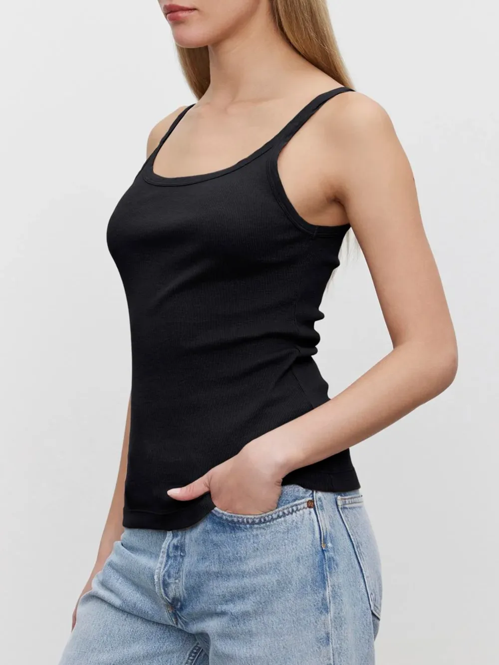 Aliza Ribbed Cotton Layering Tank