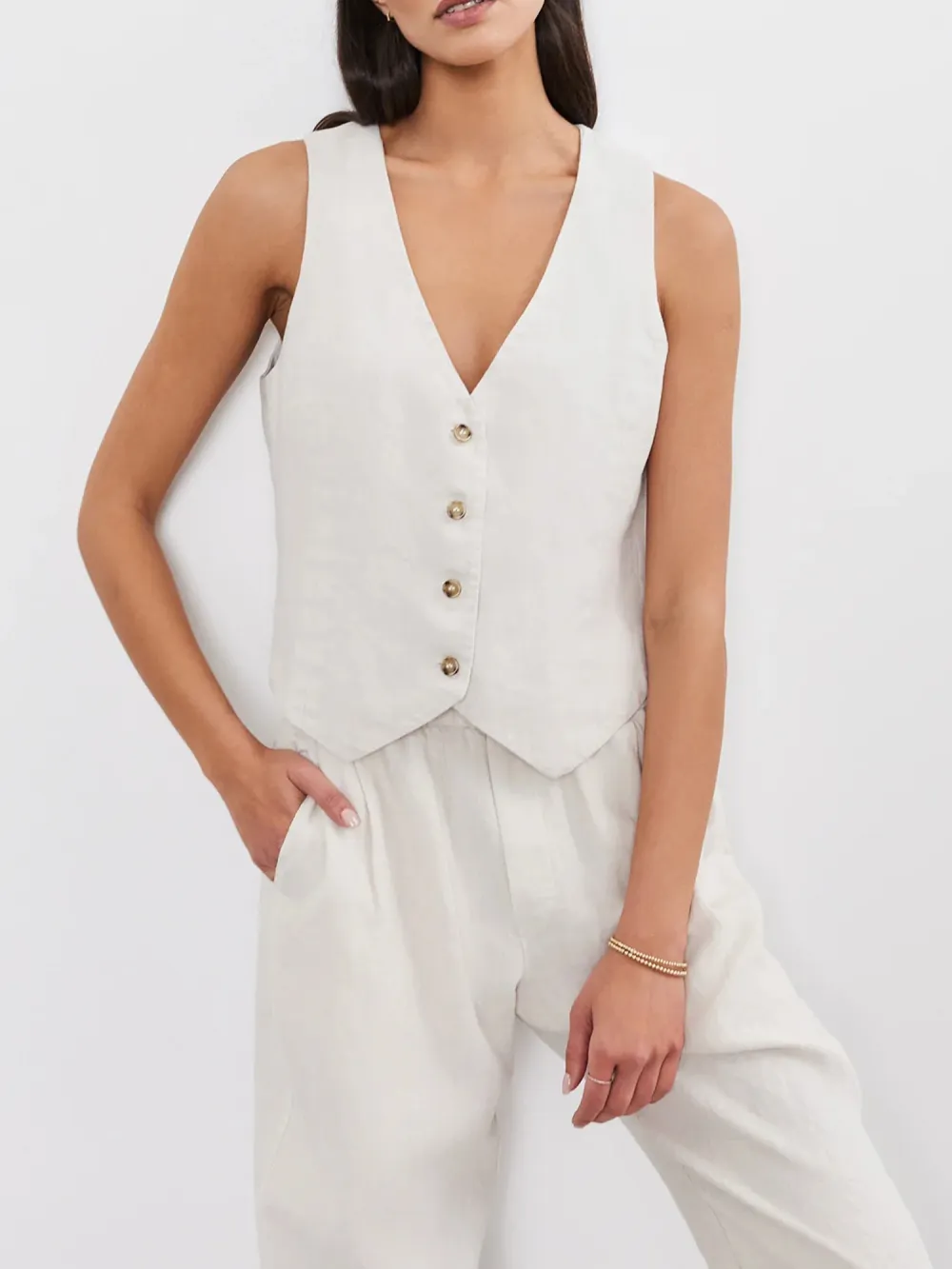 Mylie Heavy Linen Vest