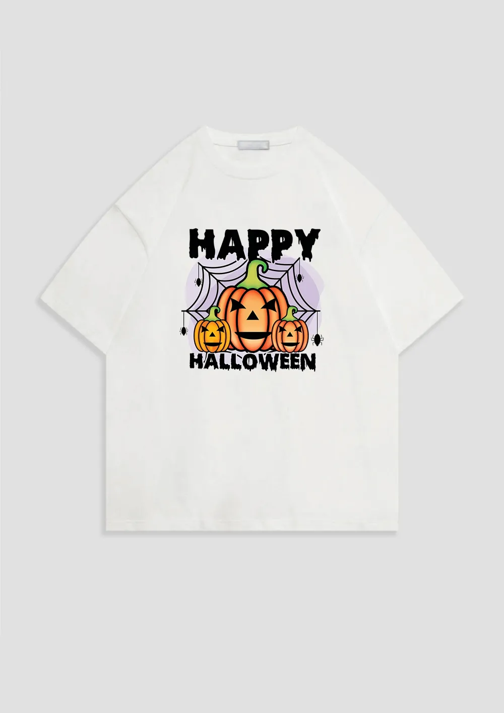 Women's Pumpkin Art Letter Printed T-shirt