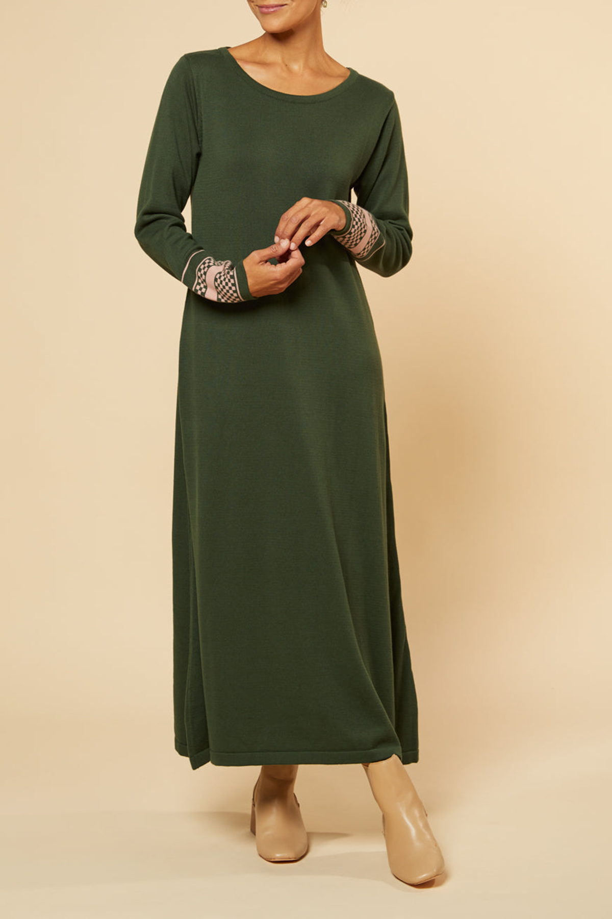 Binky Midi Dress in Olive