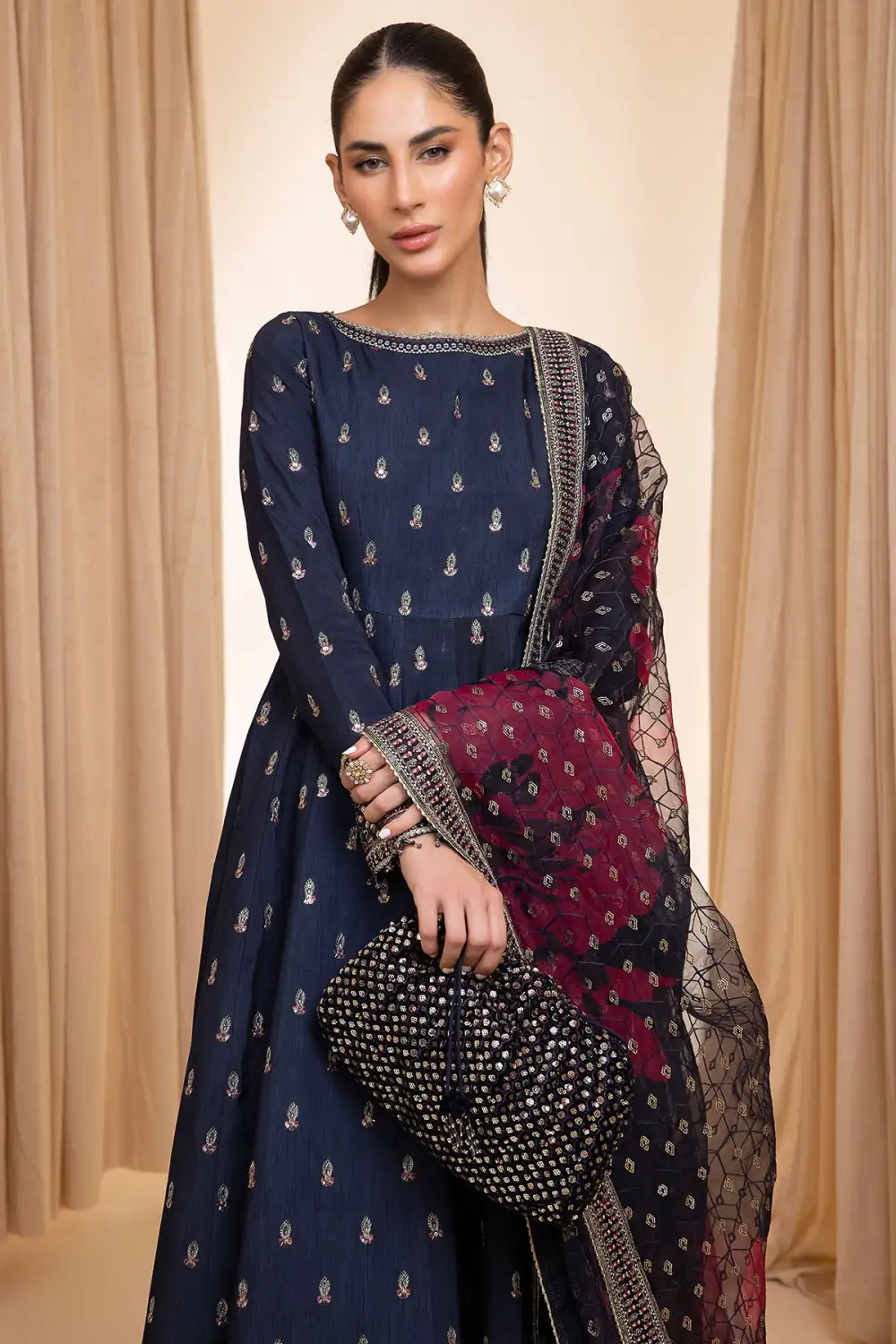 Embroidered Raw Silk Sets