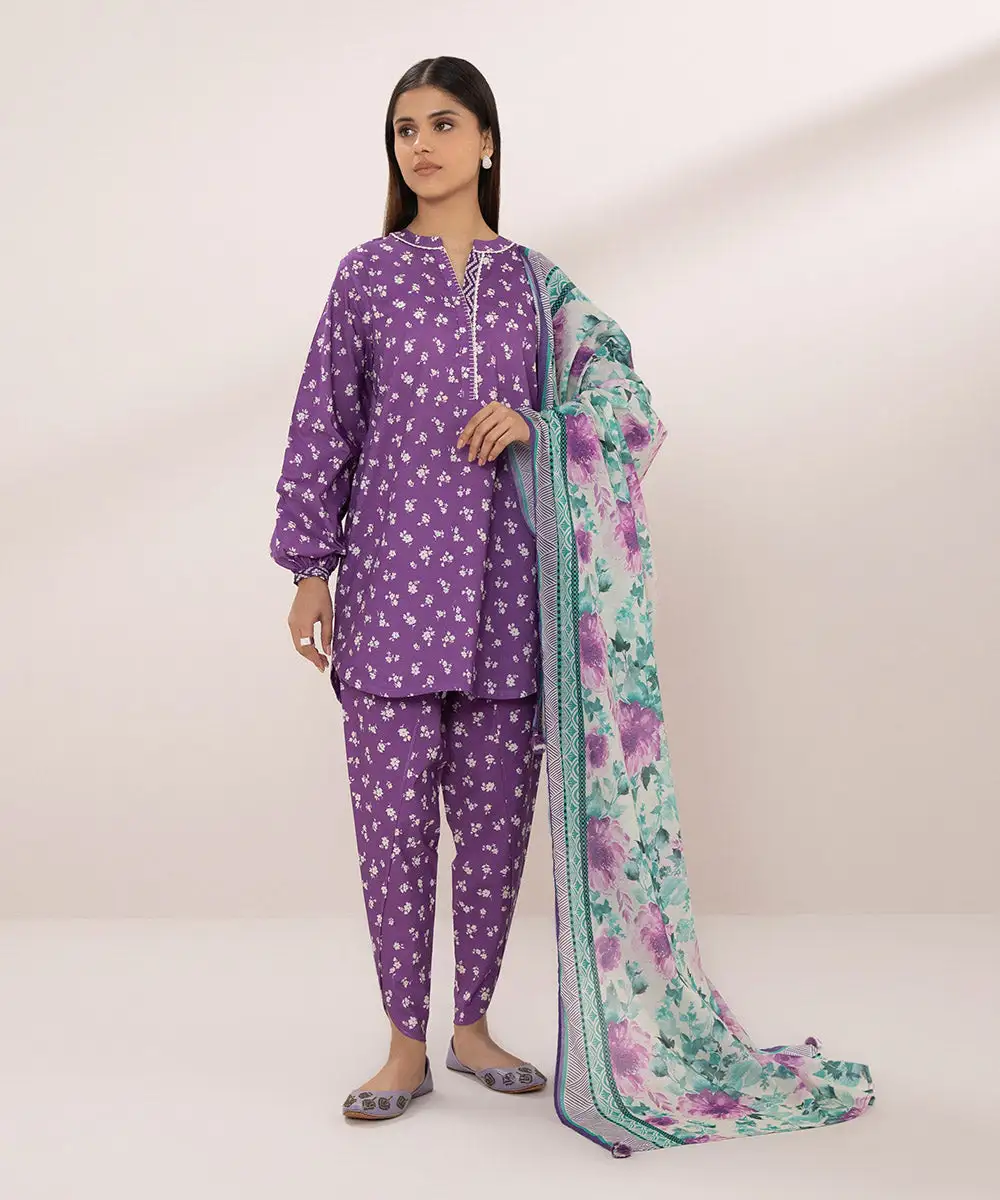 3 Piece - Printed Lawn Suit