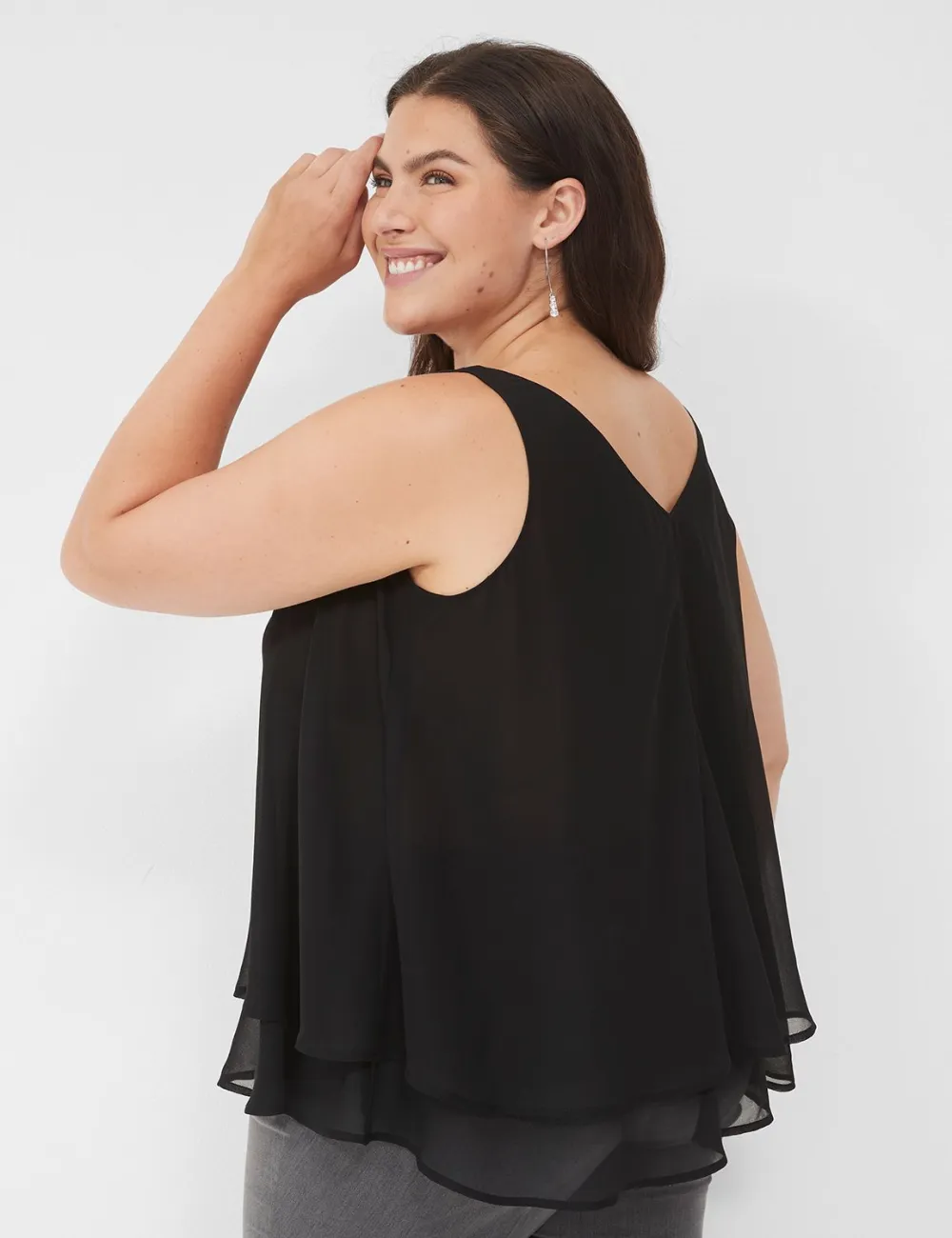 Swing Sleeveless Double-Layer Shell