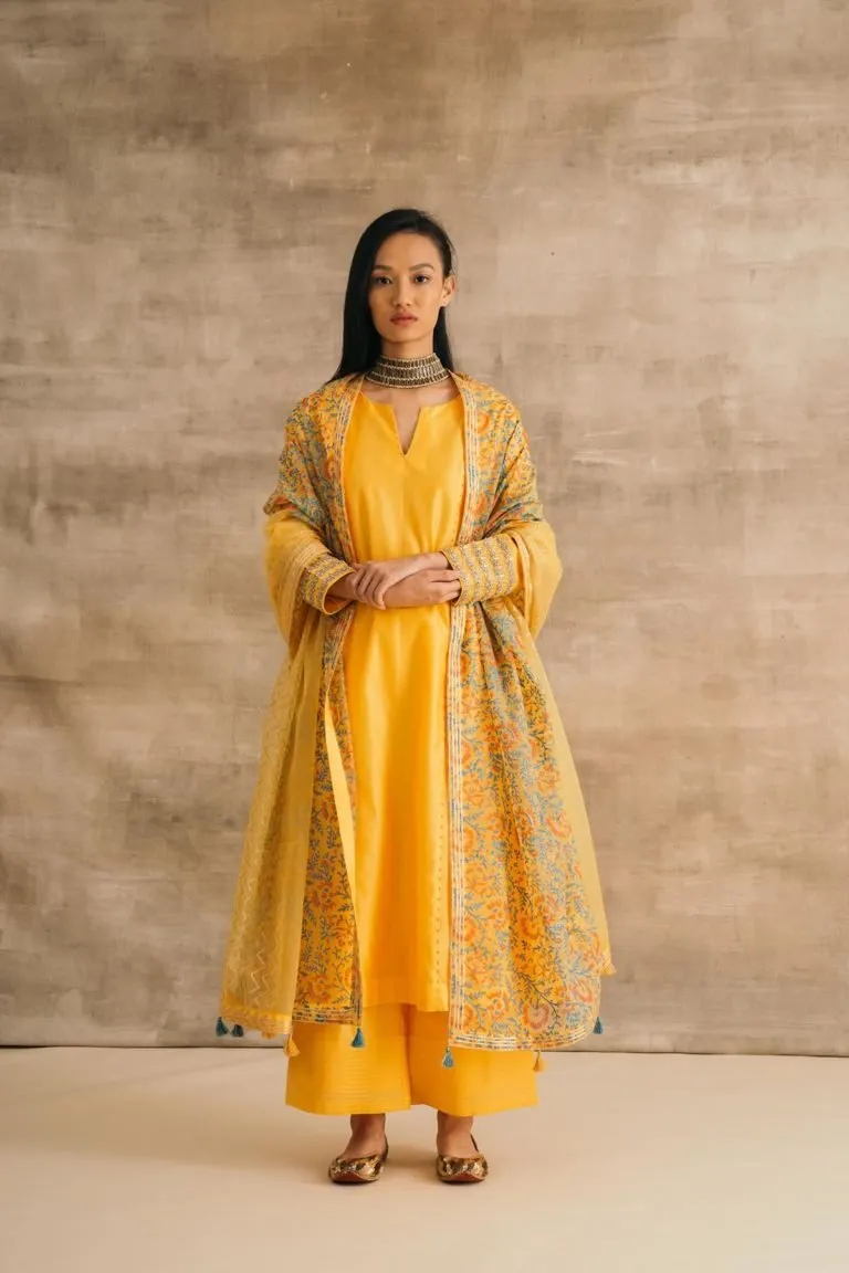 Gota Embroidered Kurta Set