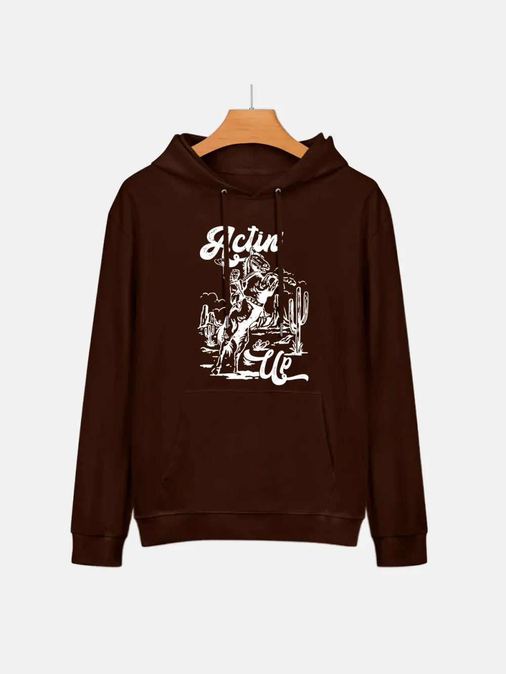 RIDING HORSE PATTERN HOODIE