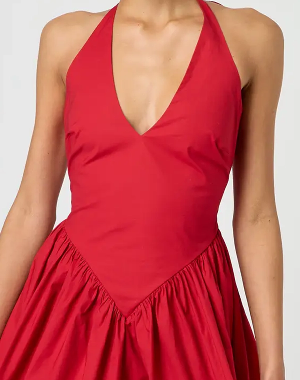 Drop Waist Halter Mini Dress