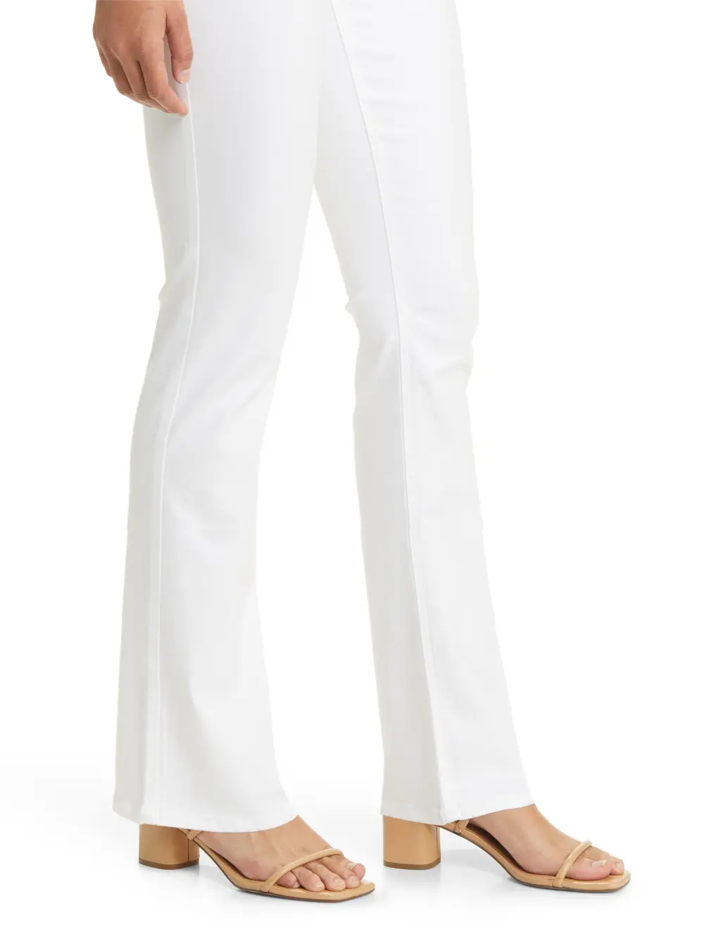 Analisa Faux Leather Trim Ponte Knit Pants