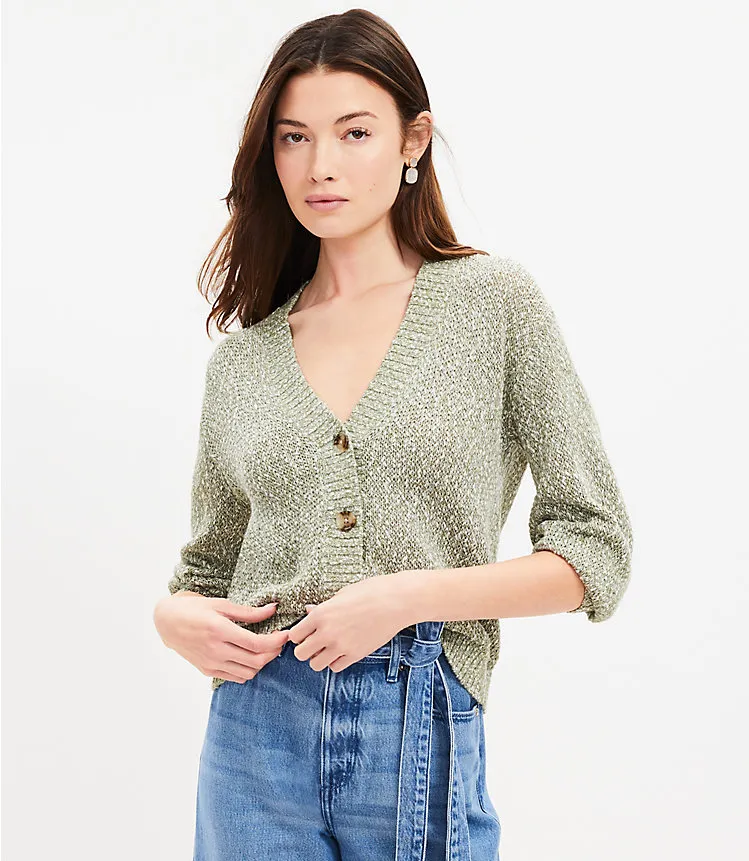 Marled V-Neck Cardigan