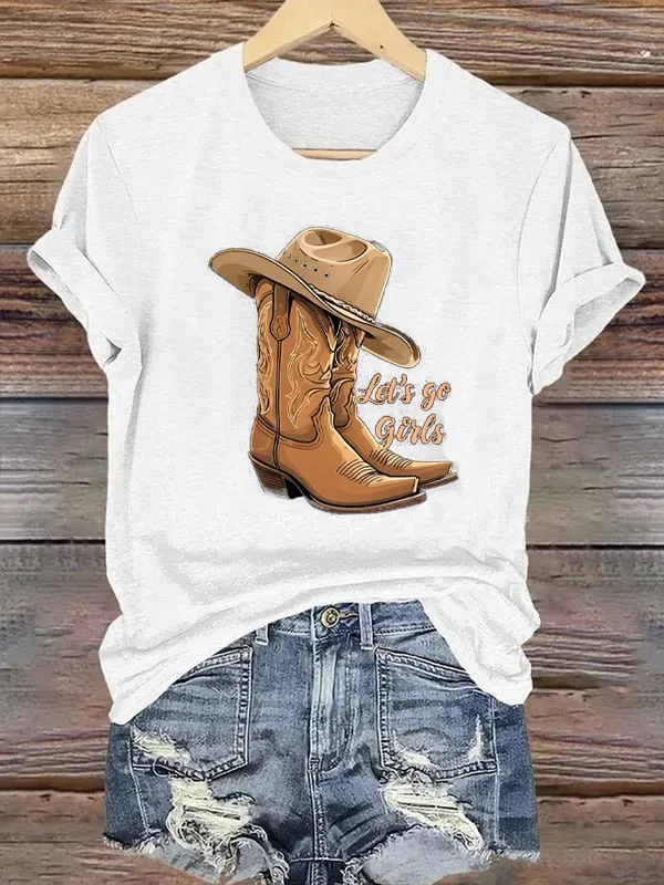 Vintage Cowboy Let's Go Girls Tee