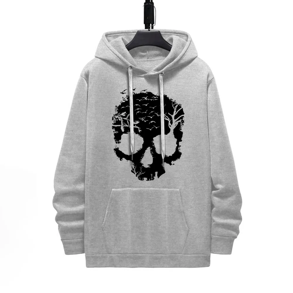 SKULL FOREST DESIGNED PATTERN PRINTED HOODIE