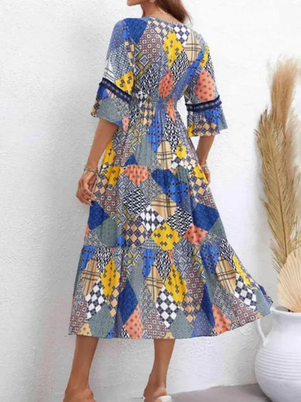 Women's geometric pattern printed dress