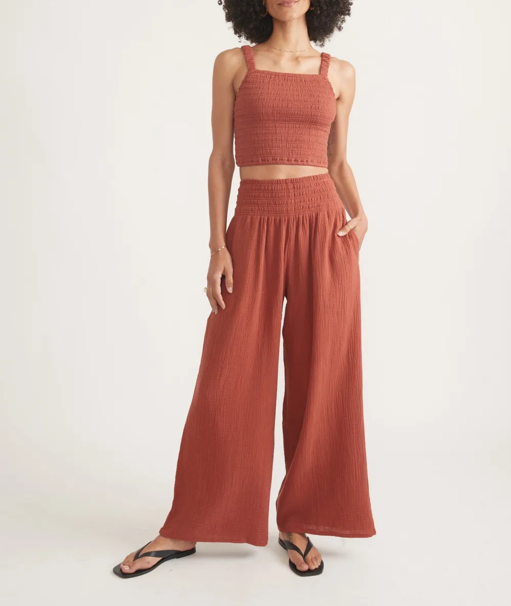 Sophia Double Cloth Palazzo Pant