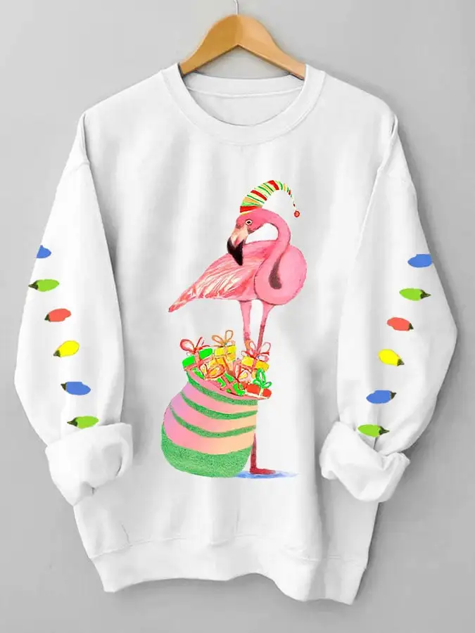 Women's Christmas Flamingo Sweatshirt