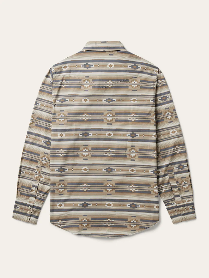 Men's Horizontal Aztec Print Western Shirt