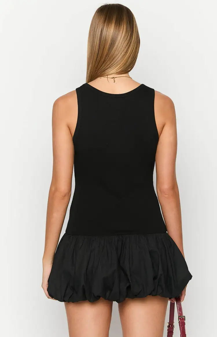 Stiles Black Bubble Mini Dress