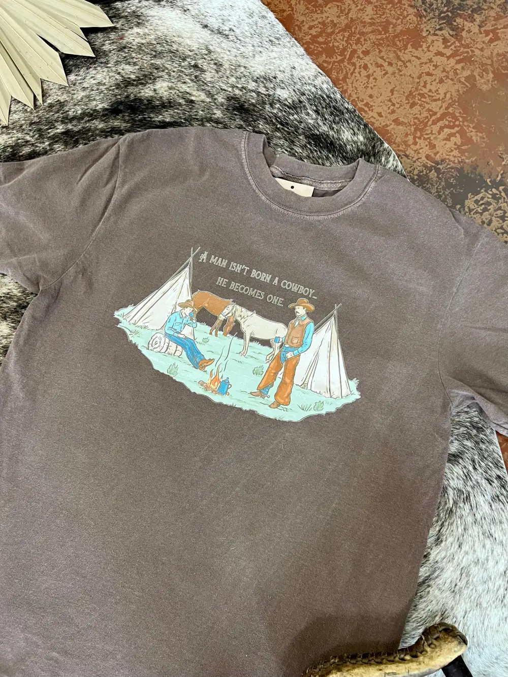 Cowboy Camp T-Shirt-Mocha