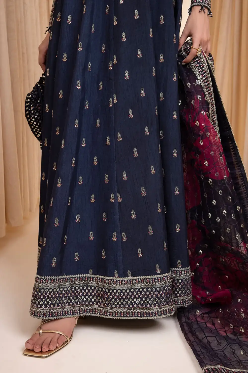 Embroidered Raw Silk Sets