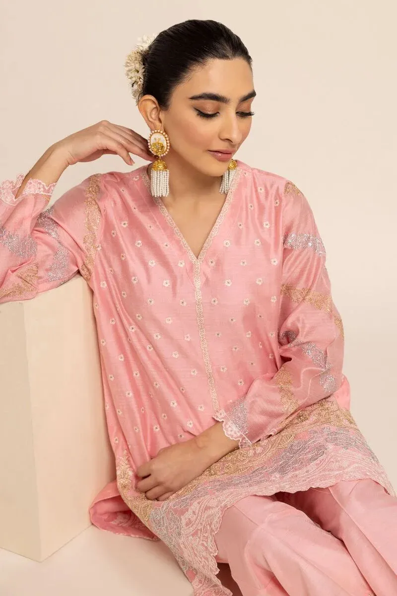 2 Piece | Kurta & Pants | Color Pink