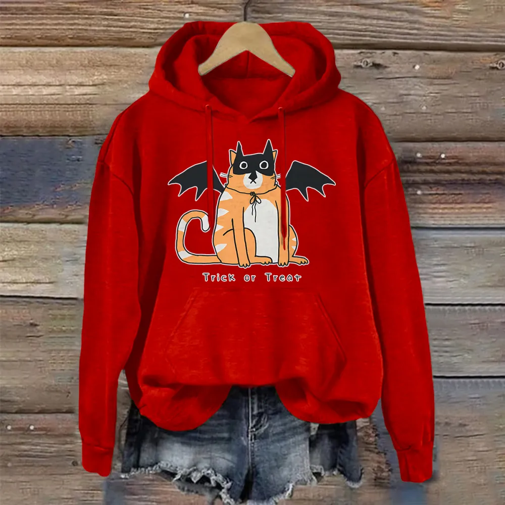 Trick or Treat Bat Cat Hoodie