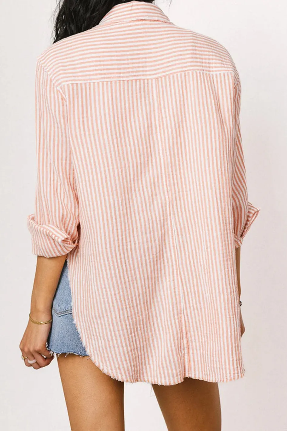 CLEMENTINE STRIPED BUTTON UP