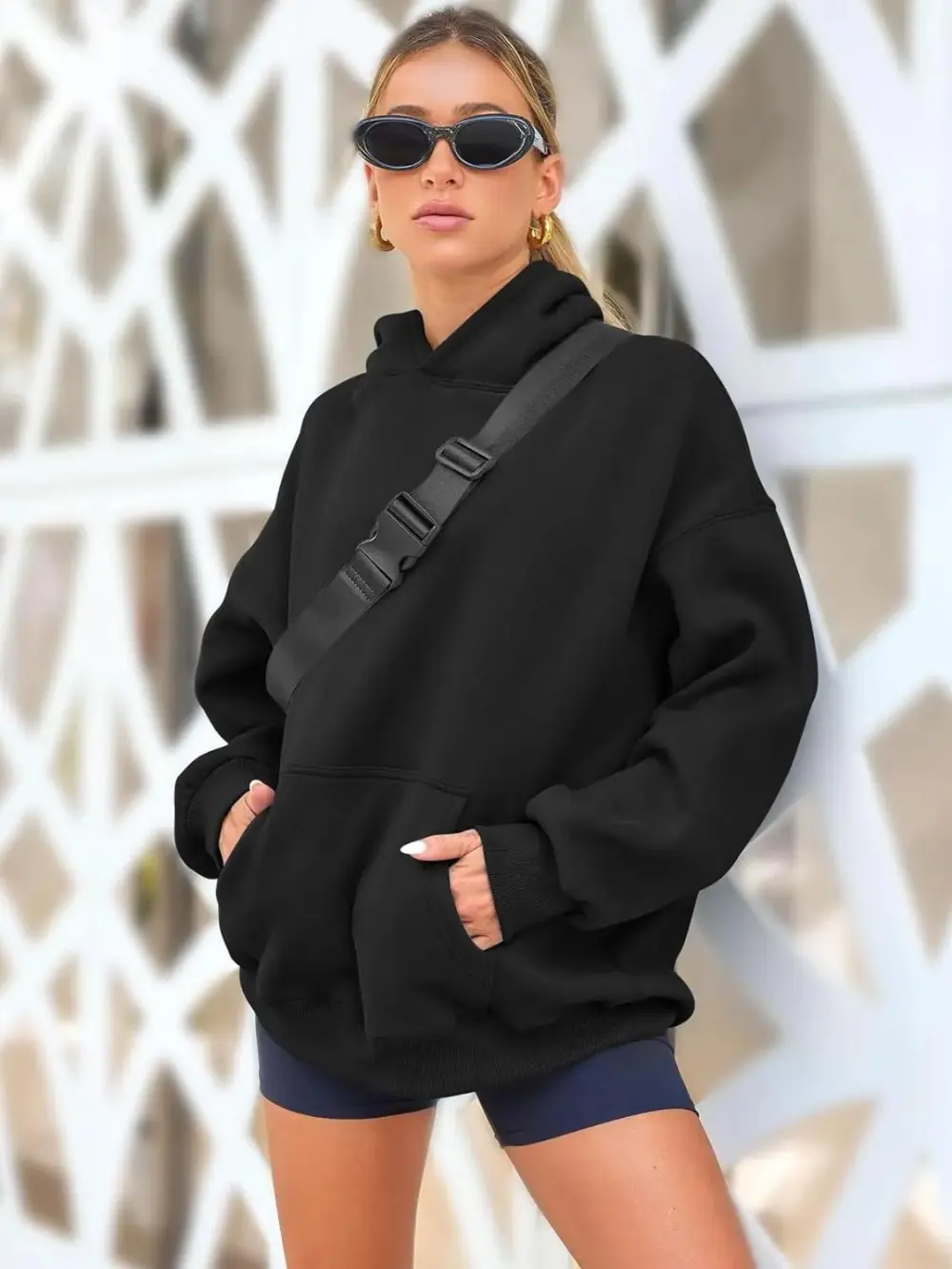 Womens Oversized Hoodies Fleece Sweatshirts Long Sleeve Sweaters Pullover Fall Clothes with Pocket