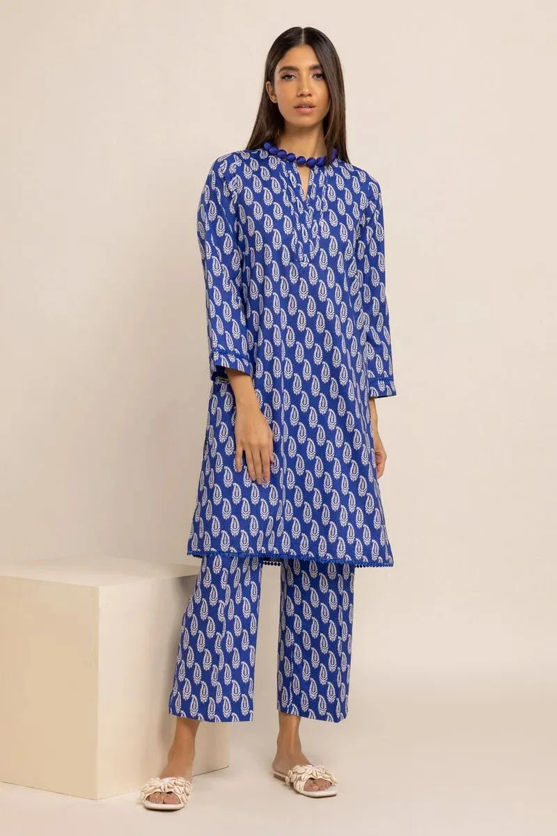 2 Piece | Kurta & Pants | Color Navy Blue