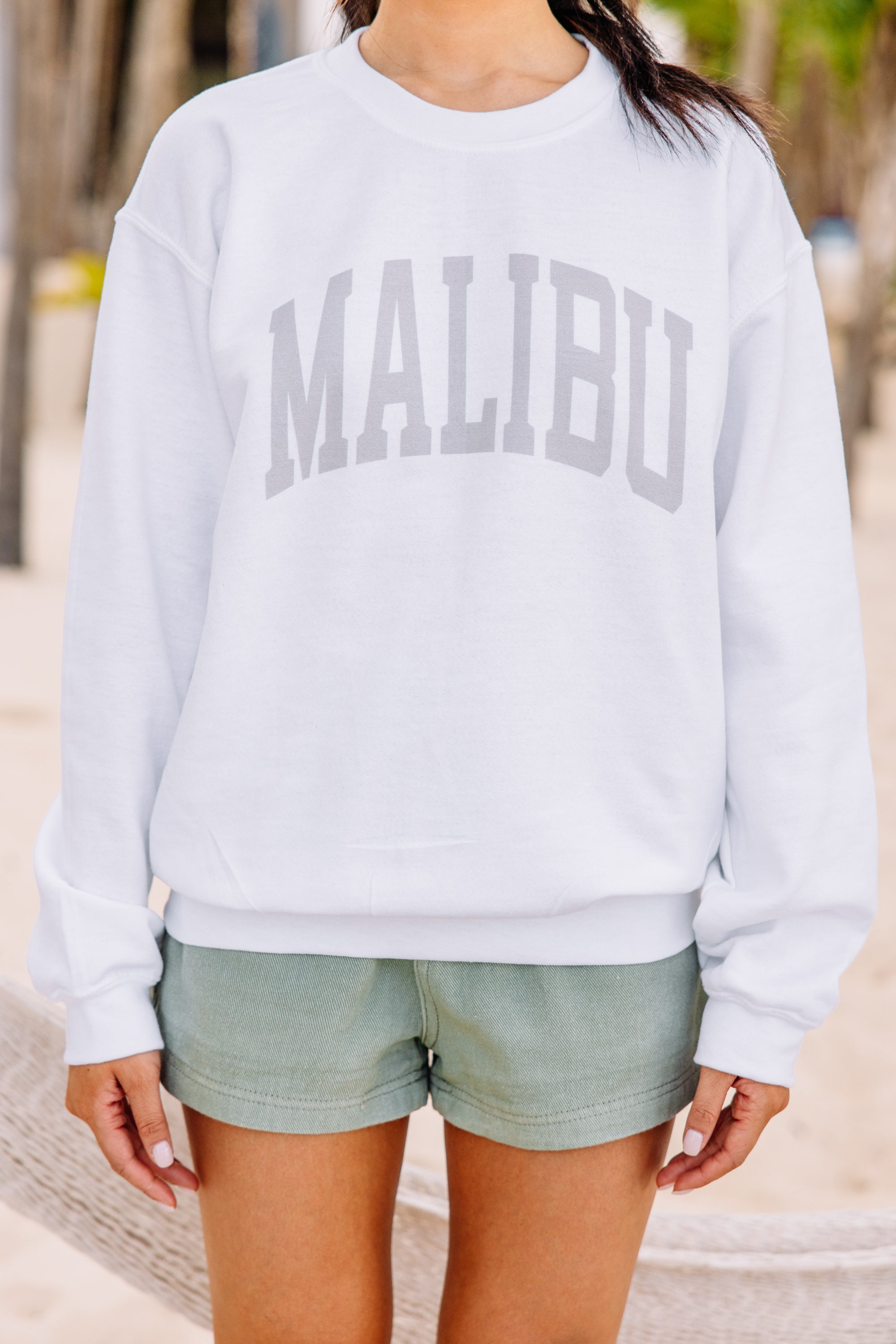 Malibu White Graphic Sweatshirt