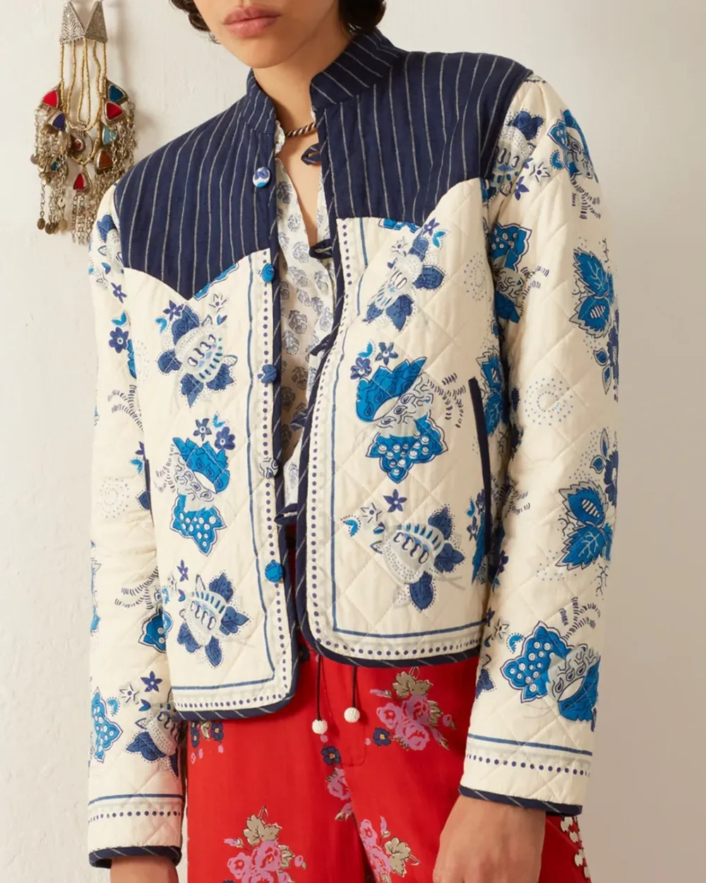 Claude Blue China Panel Jacket