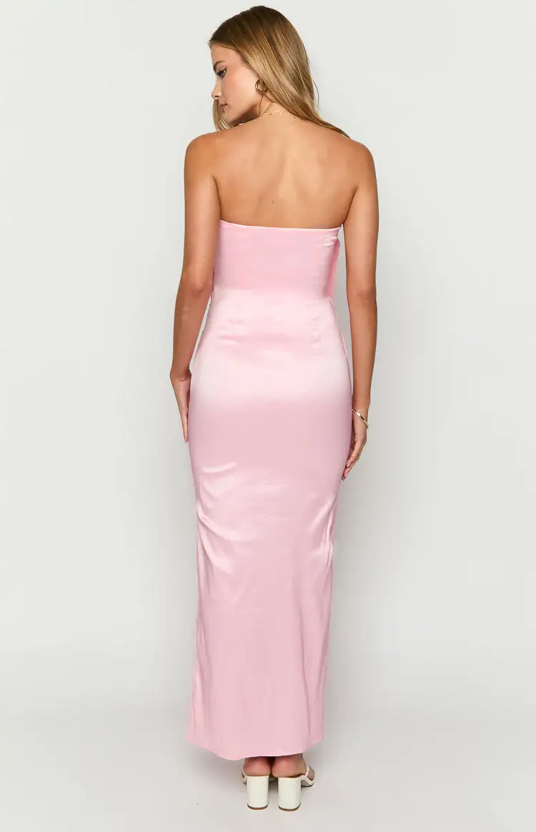 Viar Pink Bow Maxi Dress