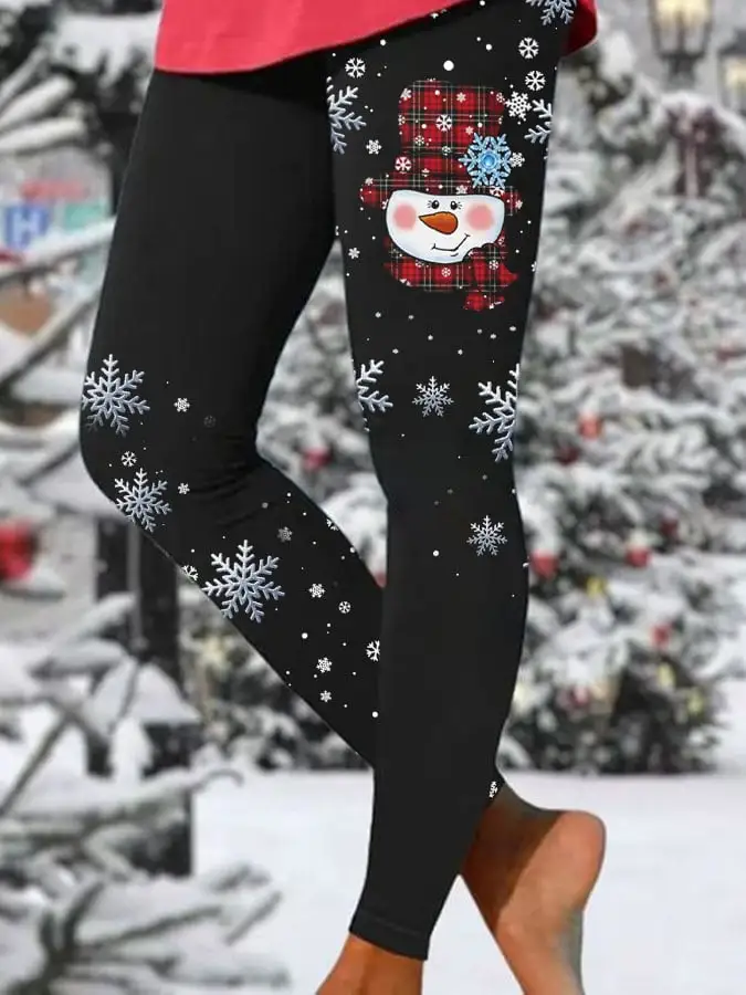 Women's   Snowflake Print Leggings