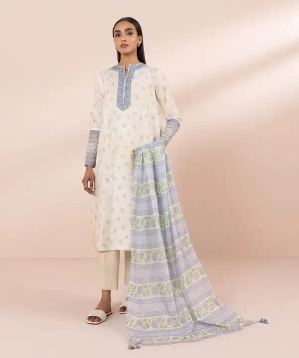 3 Piece - Embroidered Lawn Suit