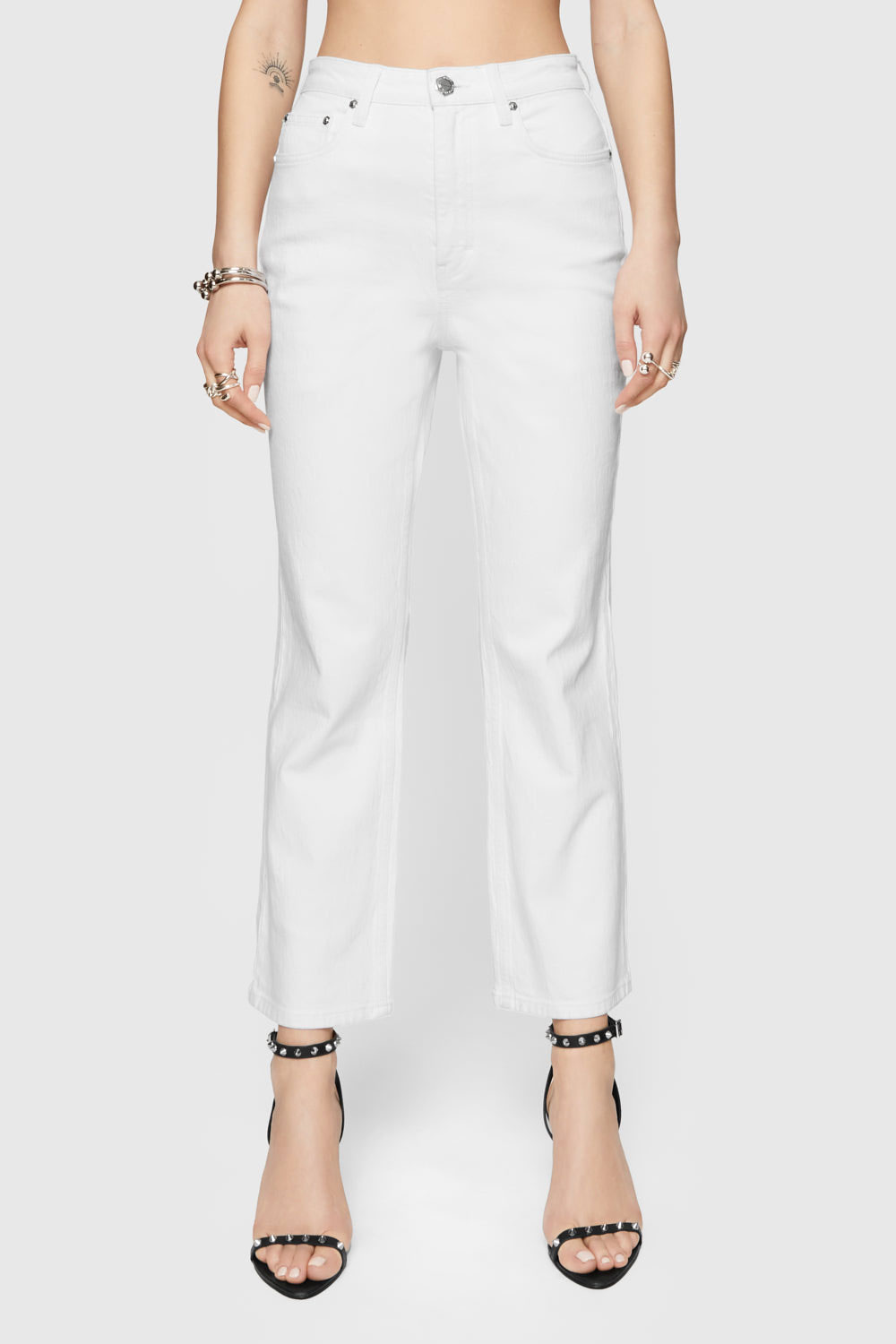 White Cotton And Linen Pants