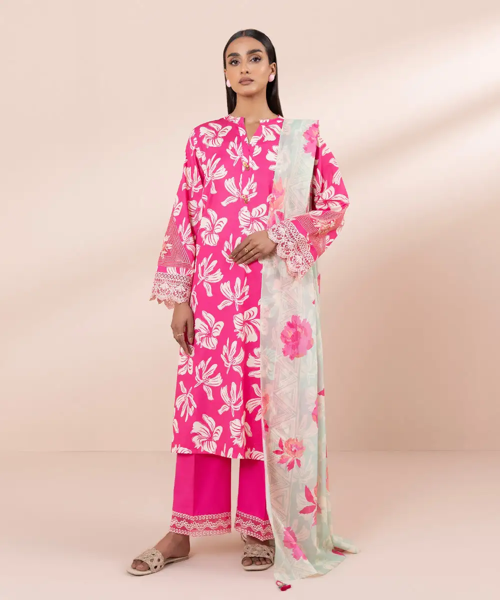 3 Piece - Embroidered Lawn Suit