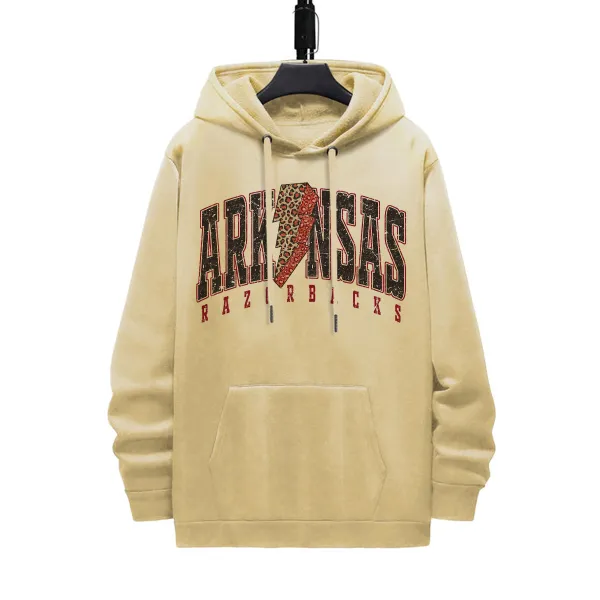 Retro Distressed Print Hoodie