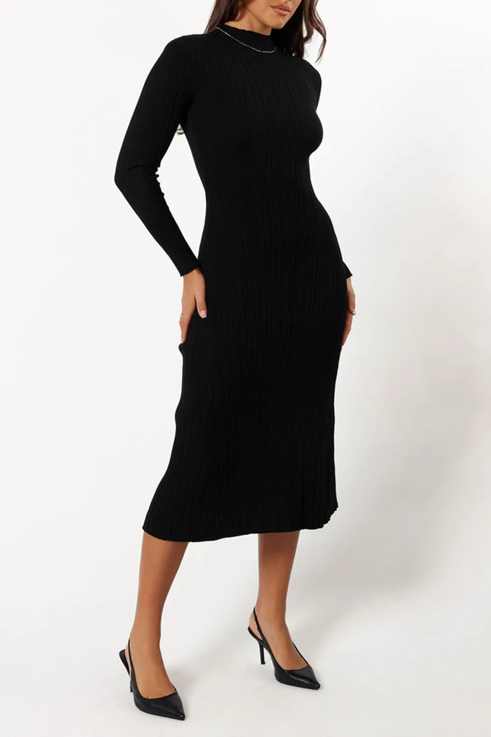 BRIAR LONG SLEEVE DRESS - BLACK