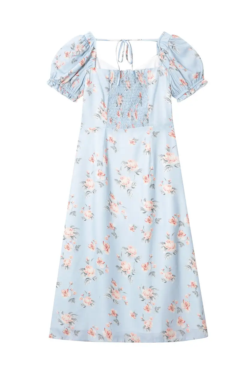 Medora Dress - Blue Floral