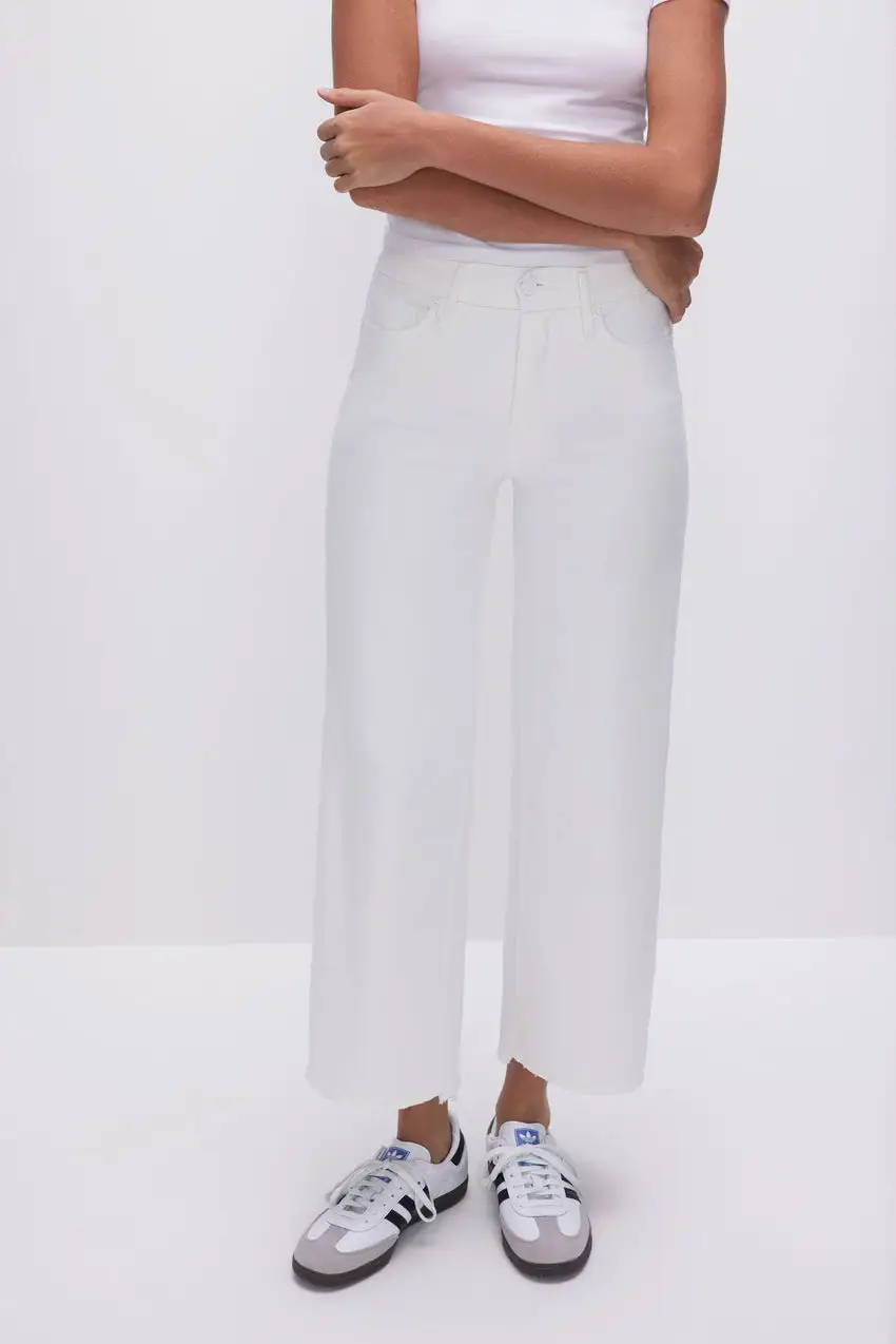 GOOD WAIST CROPPED PALAZZO JEANS