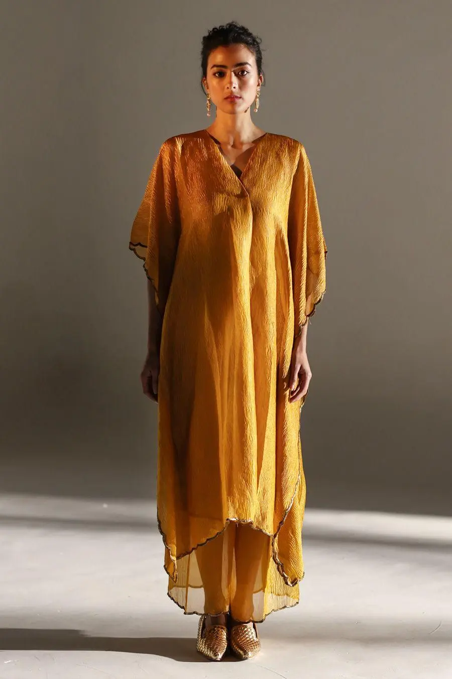 Mustard yellow Reva kaftan set