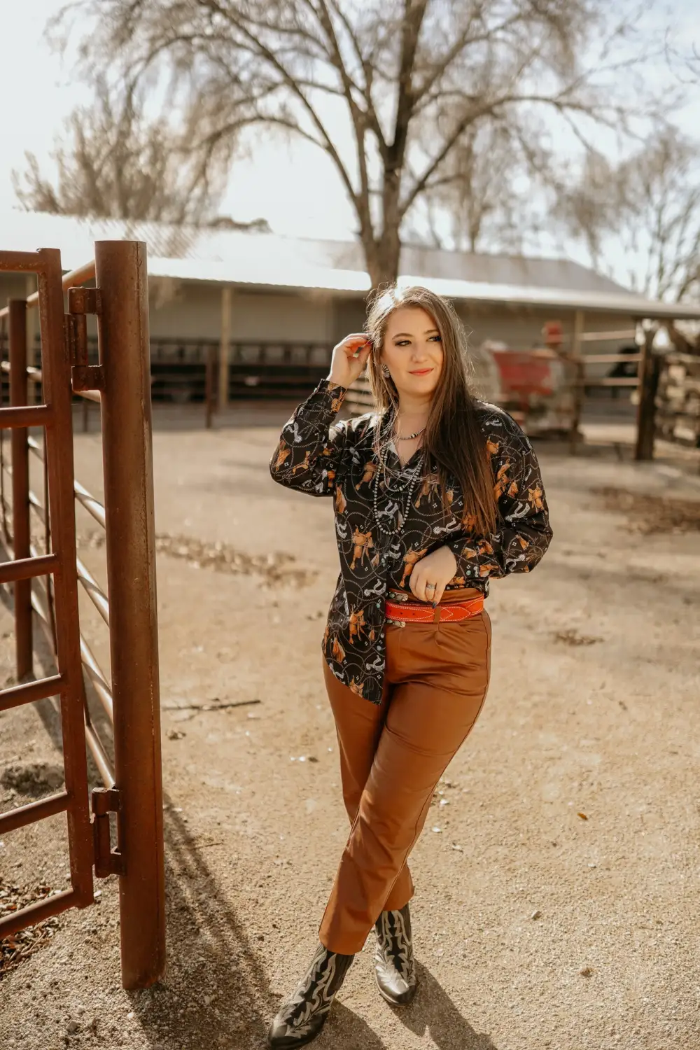 Vintage Saddles Button-Up Top