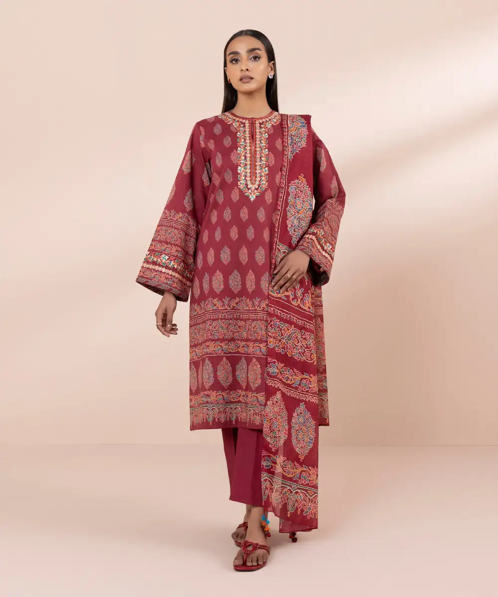 3 Piece - Embroidered Lawn Suit