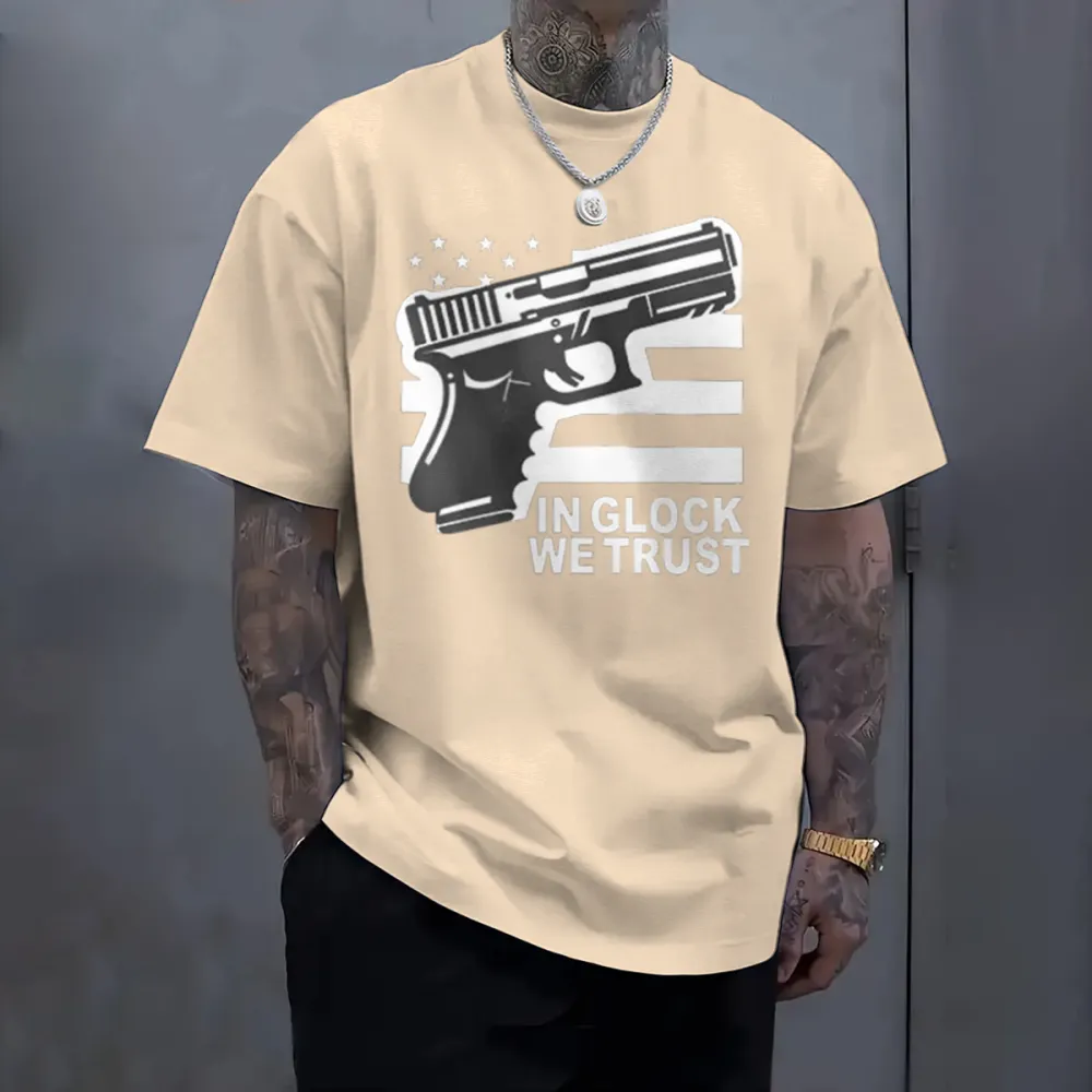 In Glock We Trust Men T-shirt,Short Sleeve,T-shirt Size S-4XL