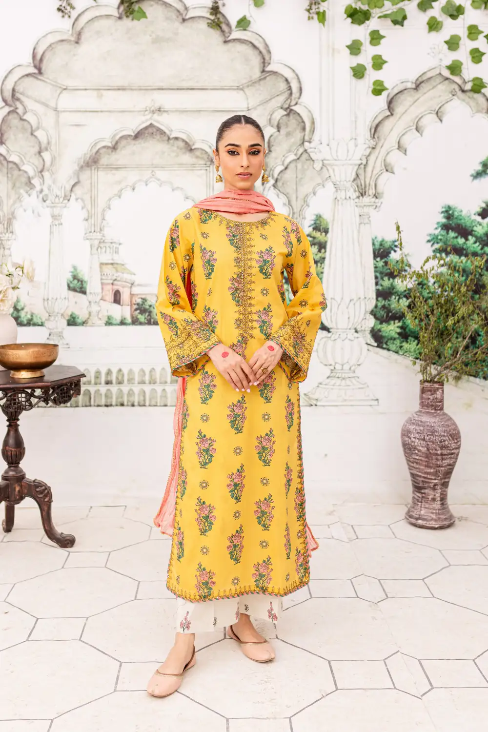 Leyla 3Pc - Printed Lawn Dress