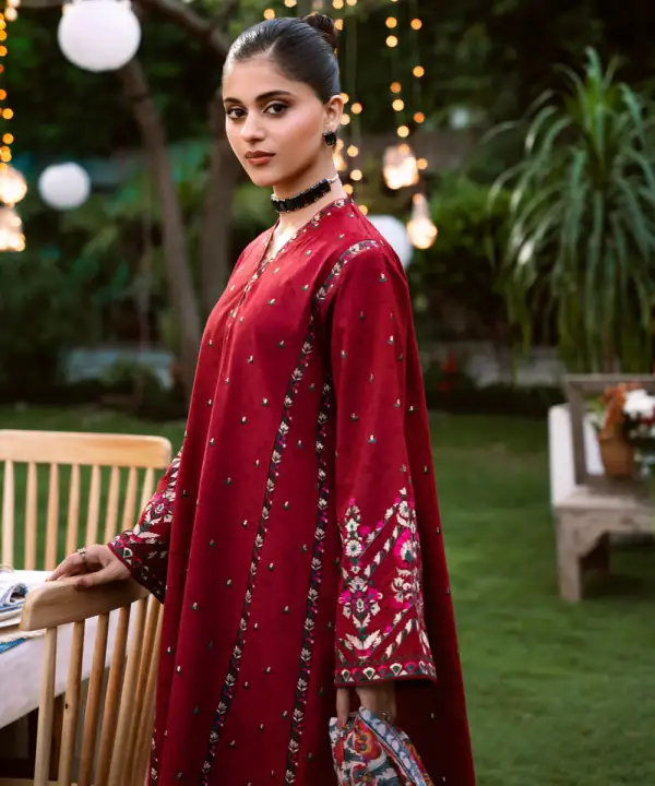 3 Piece - Embroidered Jacquard Suit