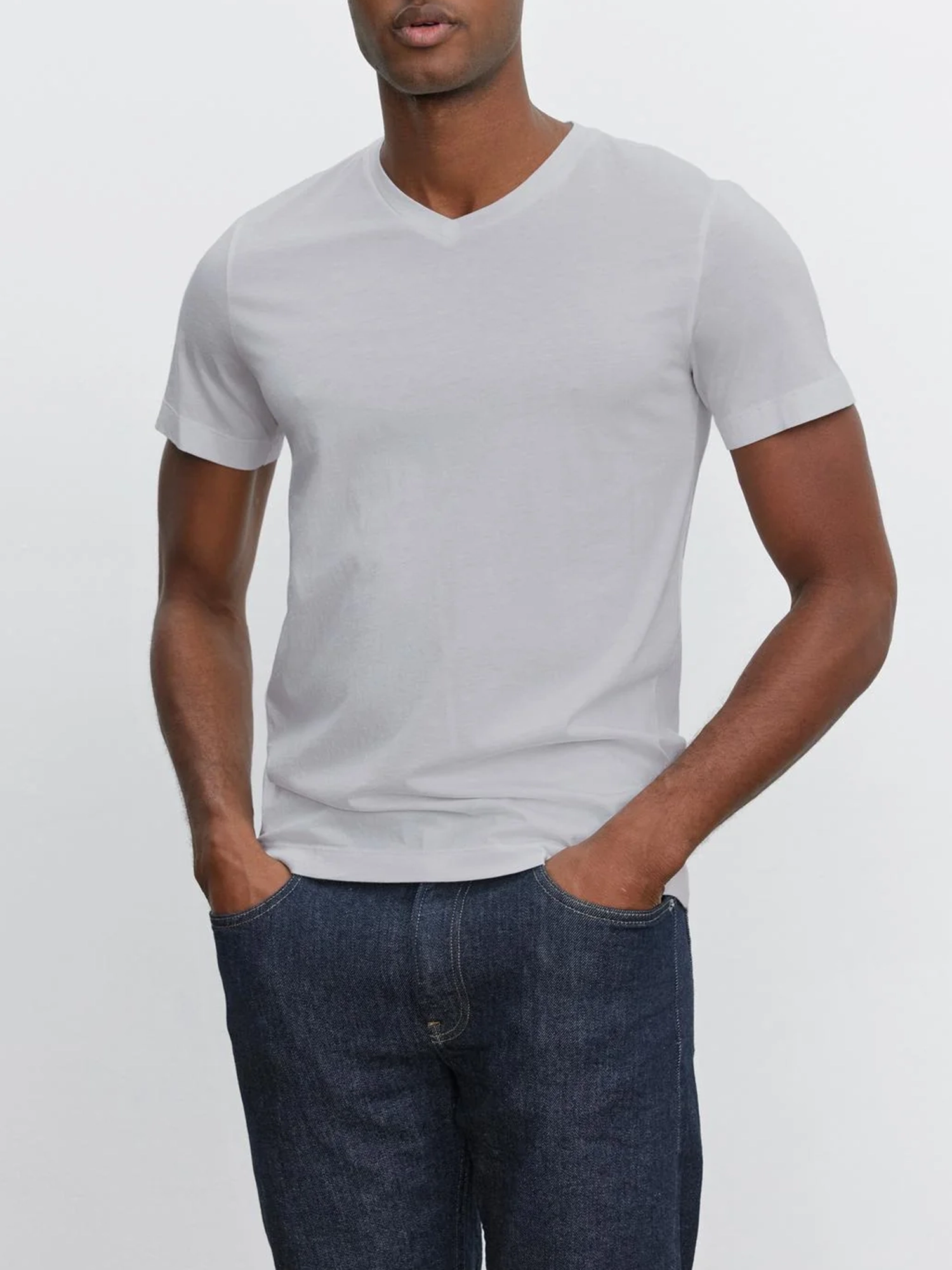 Men'S Fashion Cotton V-Neck T-Shirt