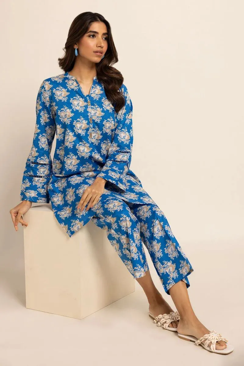 2 Piece | Kurta & Pants | Color Blue